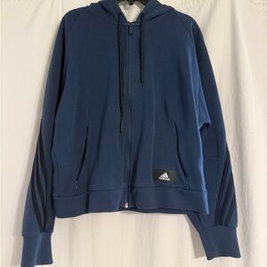EUC blue adidas jacket, size small